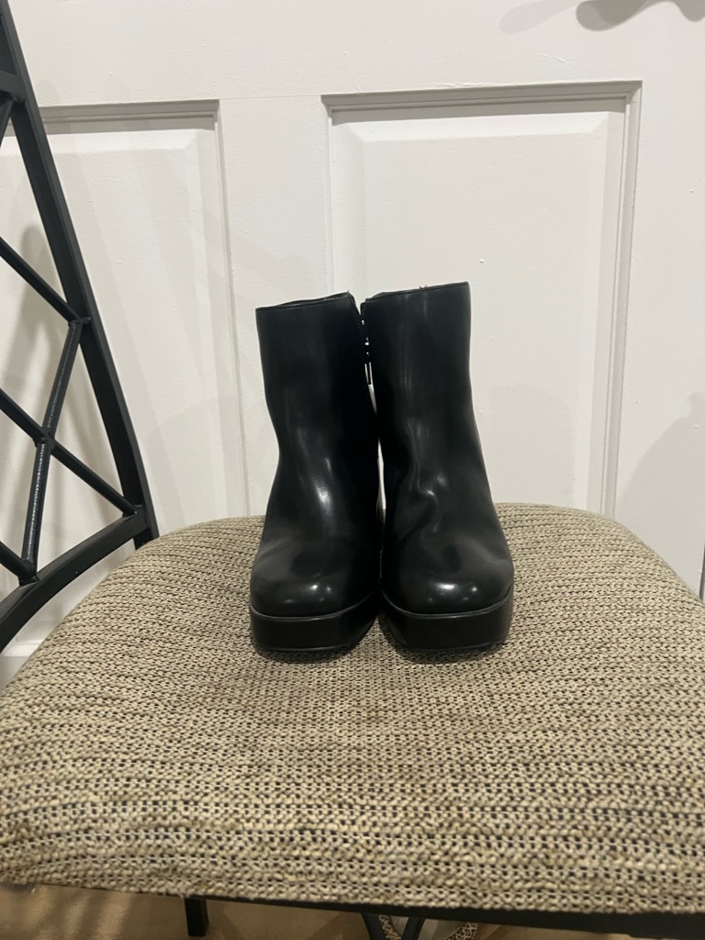 Madden Girl Black Platform Ankle Boots